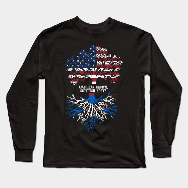 American Grown, Scottish Roots Long Sleeve T-Shirt by maxdax